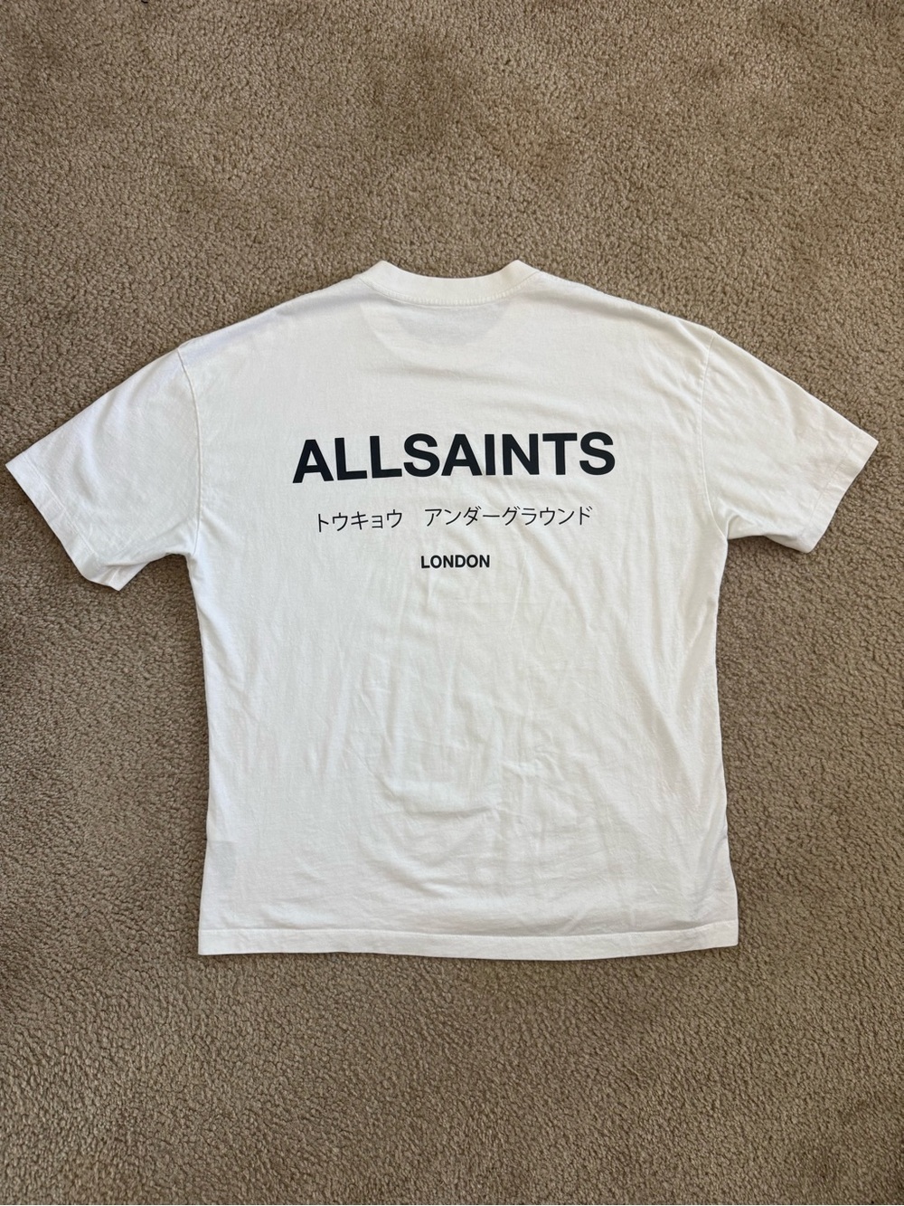 All Saints Underground Oversized Crew Neck T-Shirt